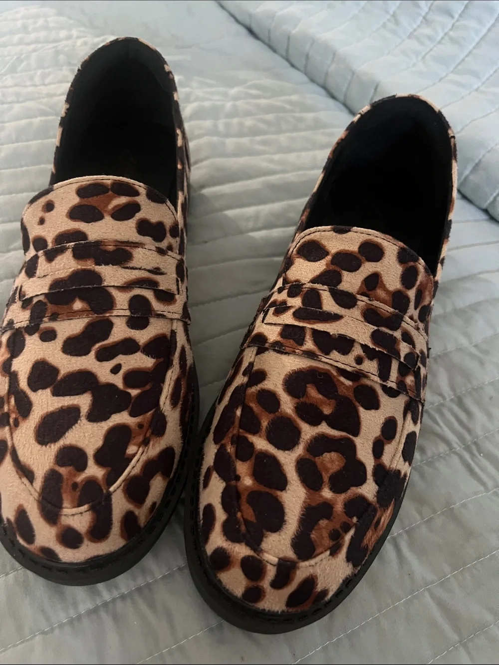 DV by Dolce Vita Leopard-Print Loafers in Brown and Black